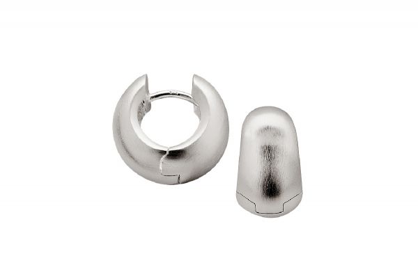 Bastian Creolen 925 Silber mattiert