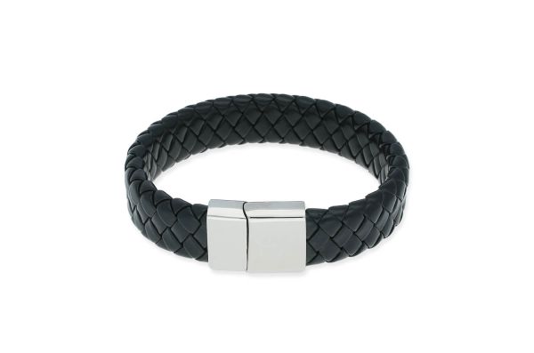 Herrenarmband • Leder • Edelstahl