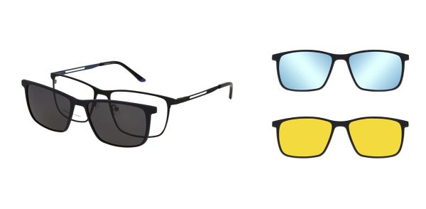 Spar-Set: Solano Brille CL 10267 mit DREI polarisierten Magnet Sonnenclips