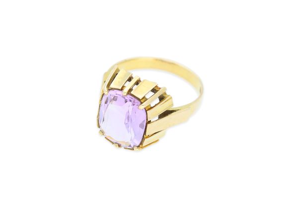 Ring • 333 Gold • synth. Aquamarin
