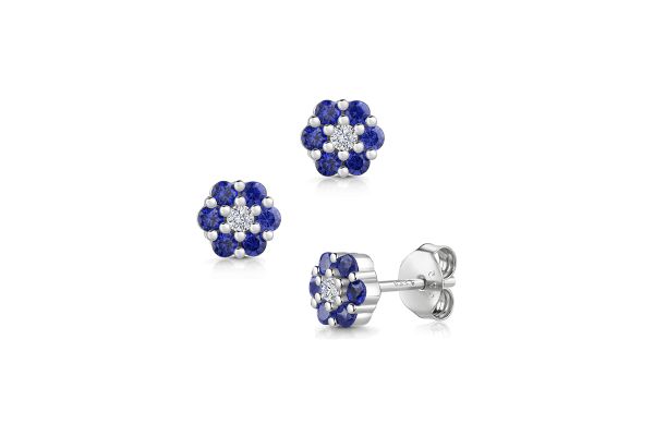 Ohrstecker Blume • 925er Silber • Zirkonia