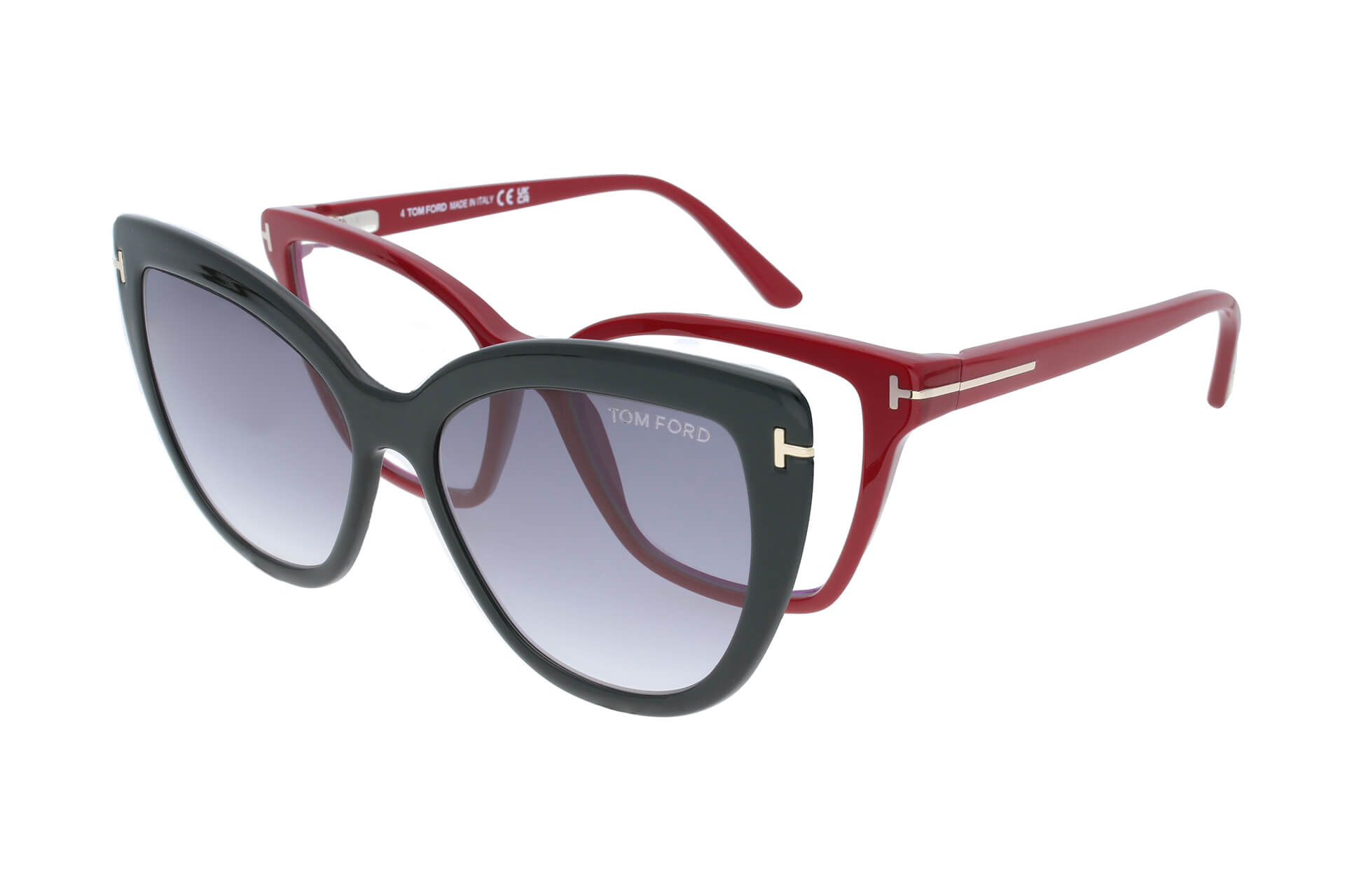 Tom Ford Brille TF5641B 075 mit ZWEI Sonnenclips
