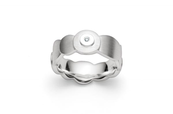 Bastian Ring 925 Silber mit 0,02 ct Brillant