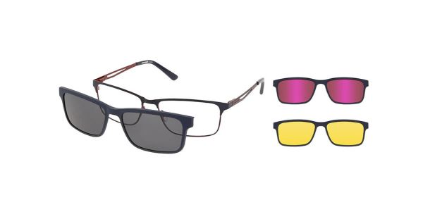 Spar-Set: Solano Brille CL10172 mit DREI polarisierten Magnet Sonnenclips