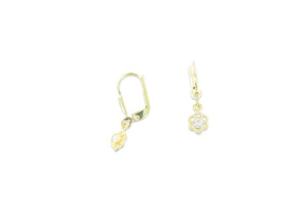 Palido Ohrhänger Blume • 333 Gold • Zirkonia