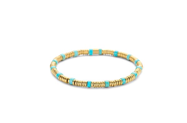 Lovebird Armband • synth. Türkis • Edelstahl