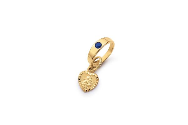 Palido Taufring Anhänger • 333 Gold • Saphir