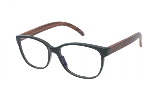 Edelweyes Brille AMMERINGKOGEL - Acetat - Schwarz - Palisander