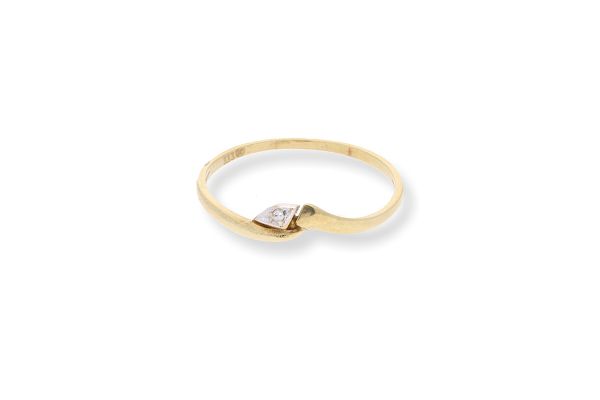 Ring 333 Gelbgold mit Diamant - Gr. 54