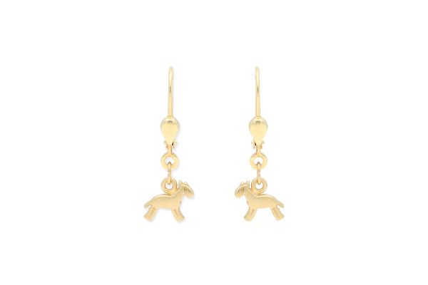 Kinder Ohrhänger Pferd • 333 Gold