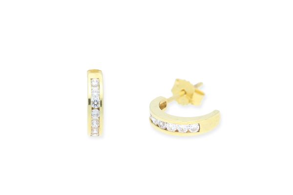 Steckcreolen • 333 Gold • Zirkonia