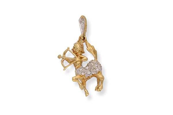 Sternzeichen Schütze - Anhänger 585 Gold mit Diamantbesatz