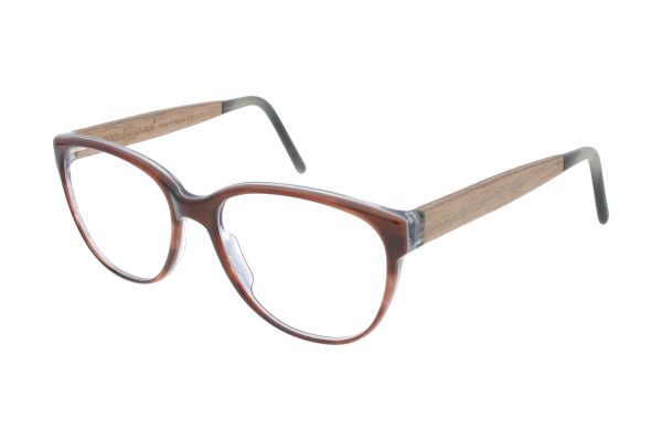 Edelweyes Brille HOCHGOLLING • Acetat • Braun Weiß Grau • Nuss