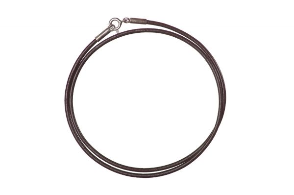 Lederkette mit Silberverschluß 38 cm - 2 mm