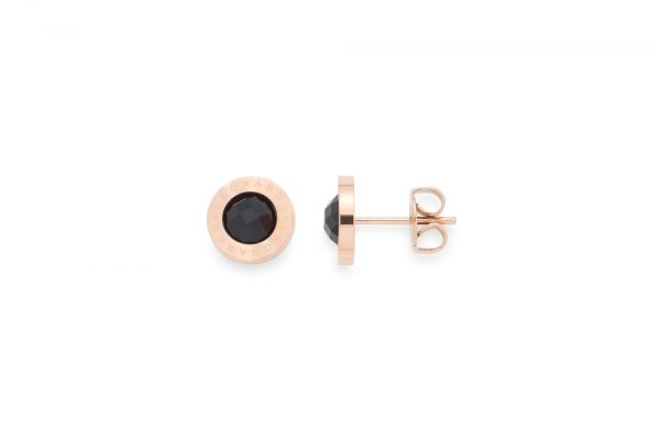 Leonardo Ohrstecker Matrix Roségold Schwarz 015790