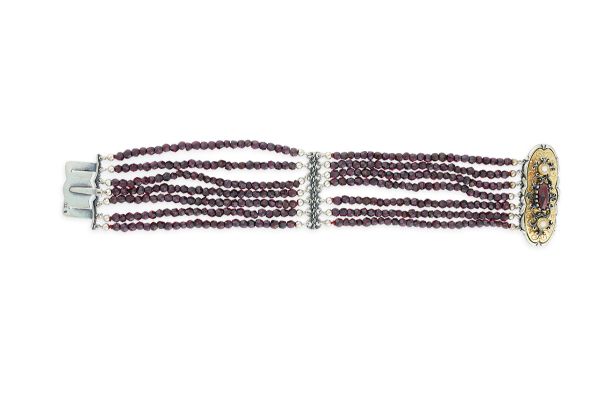 Trachten Armband • 835 Silber • verg. • Granat • ZP