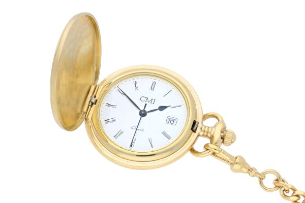 CMI Taschenuhr - goldfarben mit Quarzwerk