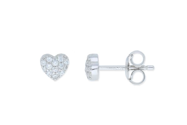 Kinder Ohrstecker Herz • 925 Silber