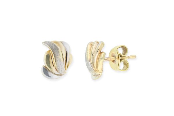 Ohrstecker • 333 Weiß- und Gelbgold