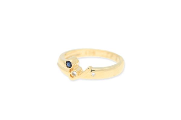 Ring 585 Gold • Diamant • Saphir
