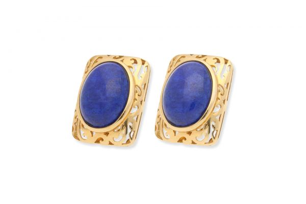 Ohrringe 750 Gelbgold • Lapislazuli