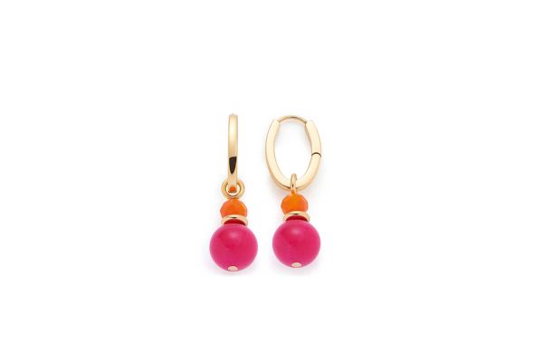 Leonardo Creolen gold pink Solera • 026889
