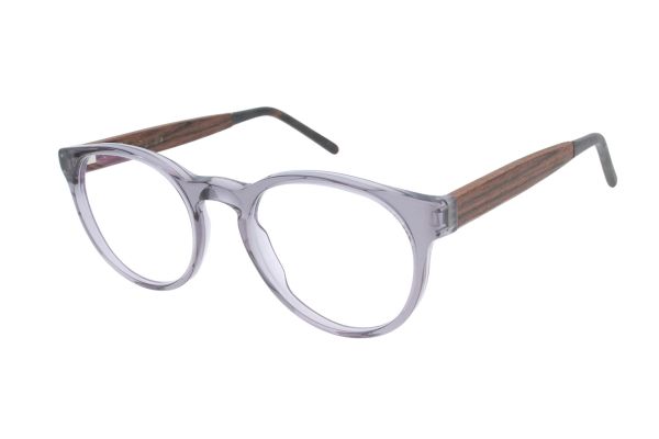 Edelweyes Brille LICHTKOGEL • Acetat • Grau transparent • Palisander