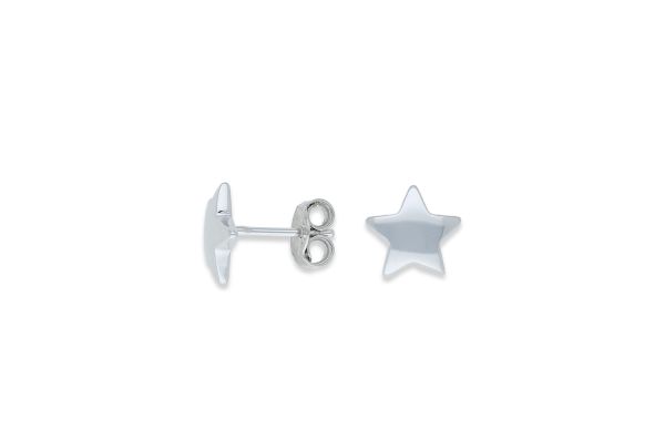 Ohrstecker Stern • 585 Weißgold
