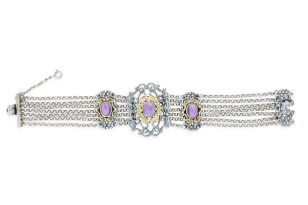 Trachtenarmband • 800 Silber • Amethyst