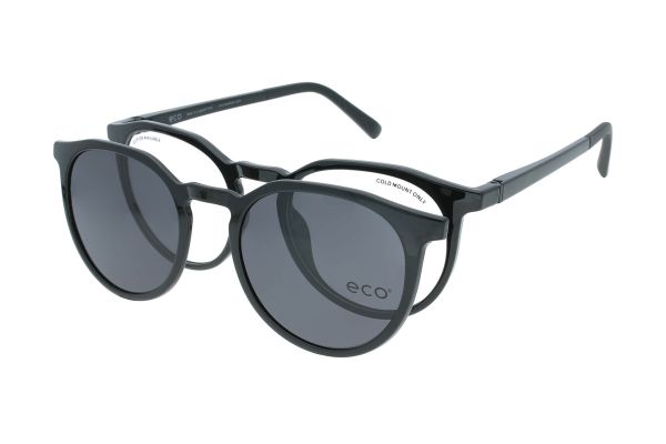 ECO Brille Poplar BLK mit Magnet-Sonnenclip