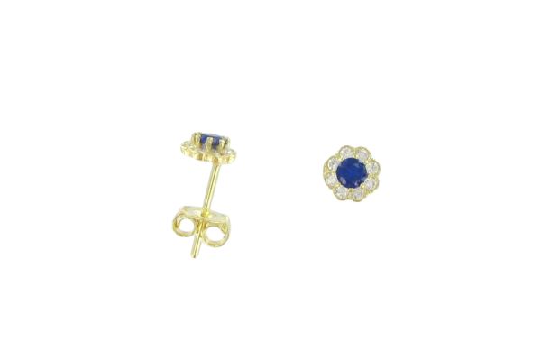 Palido Ohrstecker Blume 333 Gold Zirkonia