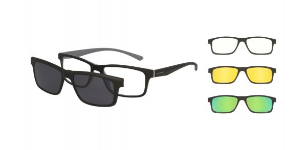 Spar-Set: Solano Brille CL30007 mit VIER polarisierten Magnet Sonnenclips