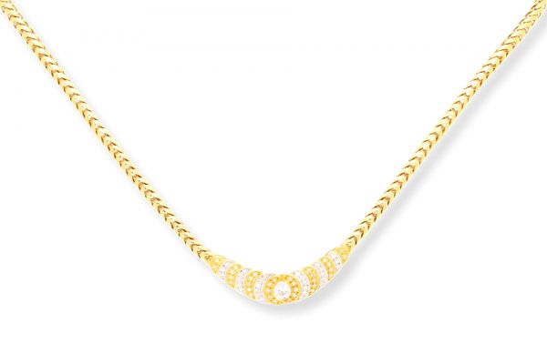 Collier 750 Gelbgold • Weißgold • Brillanten