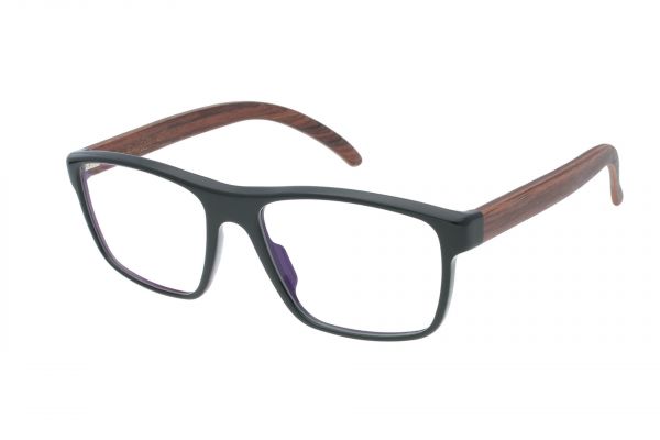 Edelweyes Brille BRUDERKOGEL - Acetat - Schwarz - Palisander