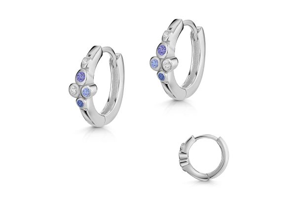 Creolen • 925 Silber rhodiniert • Zirkonia