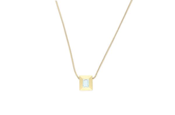 Kette mit Anhänger • 585 Gold • Topas