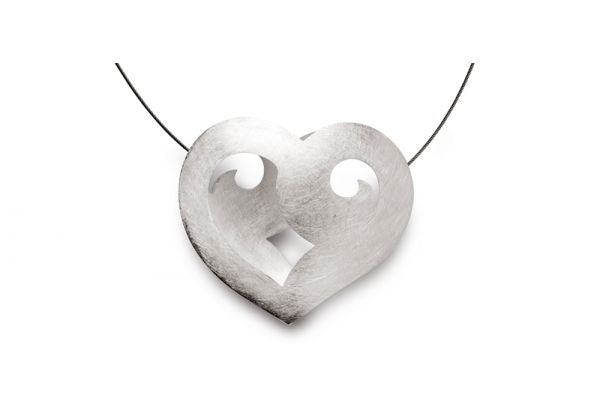 Bastian Collier mit Herz Anhänger 925 Silber