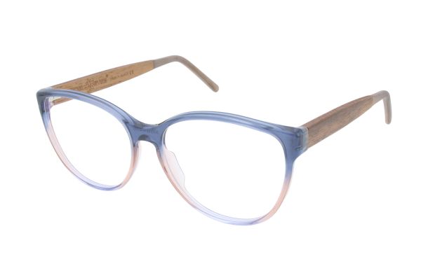 Edelweyes Brille WEINOFEN • Acetat • Blau Pfirsich Verlauf • Nuss