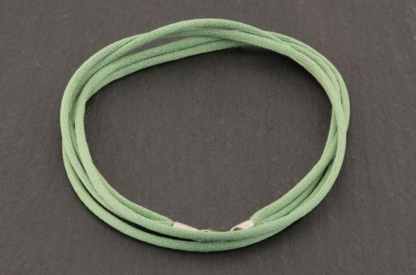 Gerry Eder 925 Silber - Satin Halskette doppelt in Grün
