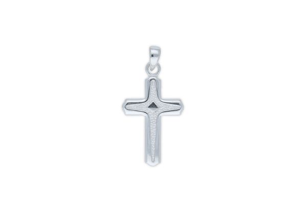 Kreuz Anhänger • 925 Silber rhodiniert