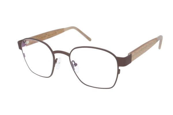 Edelweyes Brille HARTL • Neusilber • Braun • Nuss