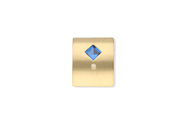 Anhänger 333 Gelbgold mit Spinell und Diamantbesatz