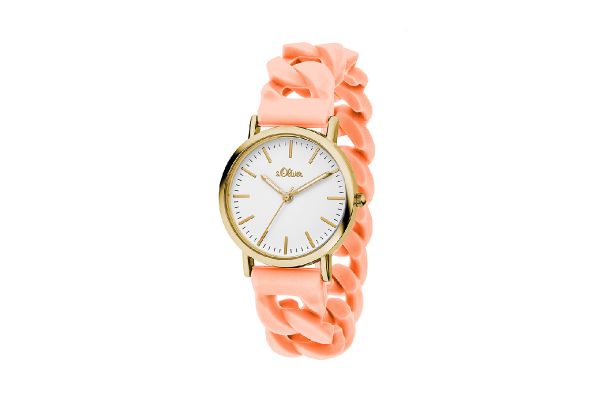s.Oliver Damen Silikon Armbanduhr SO-3254-PQ