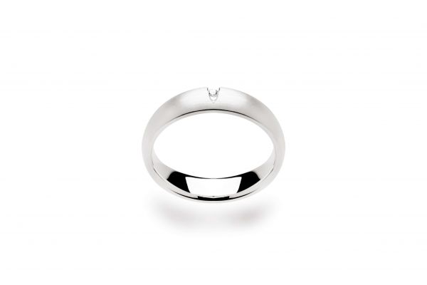 Bastian Ring mit 0,015ct Diamant Silber 925 rhodiniert - 10994