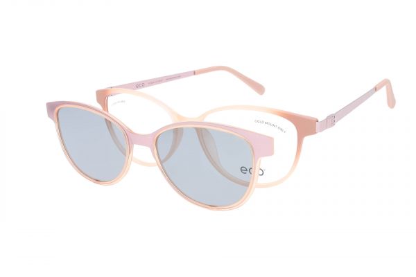 ECO Brille Volga 2 PNK mit Magnet-Sonnenclip