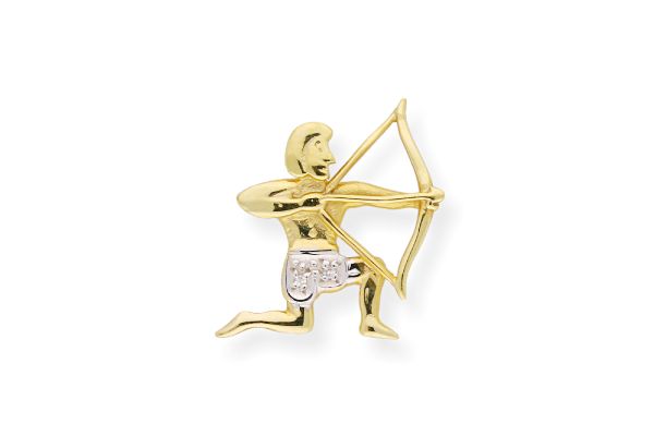 Sternzeichen Schütze ♐ Anhänger • 333 Gold • Diamanten