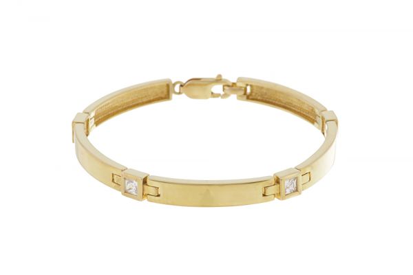Armband in 333 Gelbgold • Zirkonia
