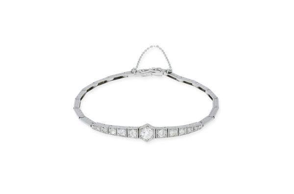 Antikes Armband • 750 Weißgold • Diamanten