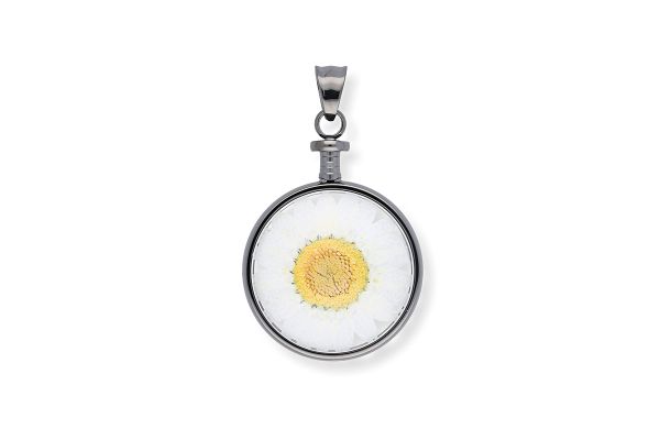 Blumenkind Anhänger mit echter Chrysanthemen-Blüte BL01MGRWH