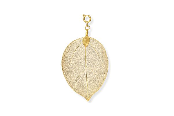 Blumenkind Anhänger M aus echtem Blatt BL03MGO